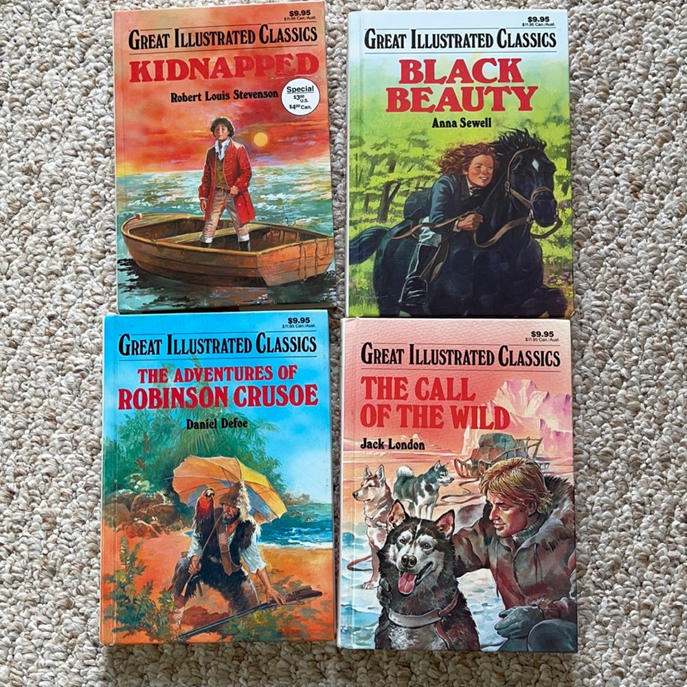 4 Hardcover Great Illustrated Classics